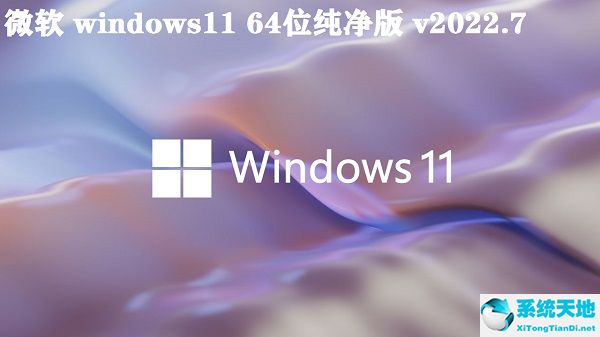 微软 windows11 64位纯净版 v2022.7